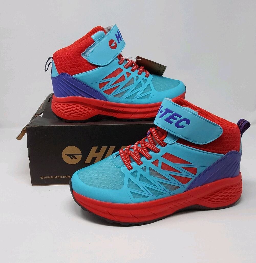 Hi-Tec Trail Destructor Mid JR Kids 6 Blue Red Purple Hiking Shoes CH80161Y